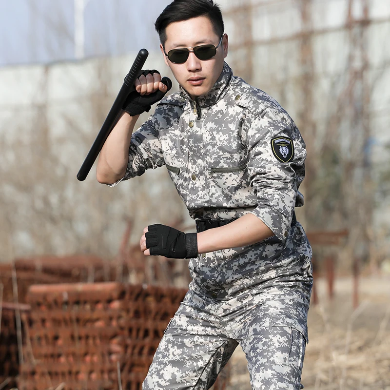 

Men ACU Military Uniform Hunting Clothes Sports Hiking Camping Combat Set Army Tactical Camouflage Clothing Combat Training Wear