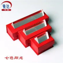 Три призмы, семь цветов солнечного света, оптическое стекло, физическая техника, оборудование для оптических экспериментов, принцип преломления радуги