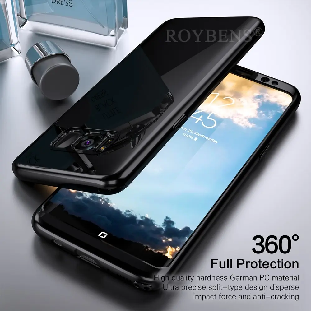 Для Samsung Galaxy S8 Шикарный чехол с глянцевой поверхностью 360 градусов Полная защита