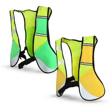 Унисекс Бег светоотражающий жилет куртка безопасности оборудования ночи высокой видимости люминесцентные для Велоспорт Предупреждение Детская безопасность Шестерни