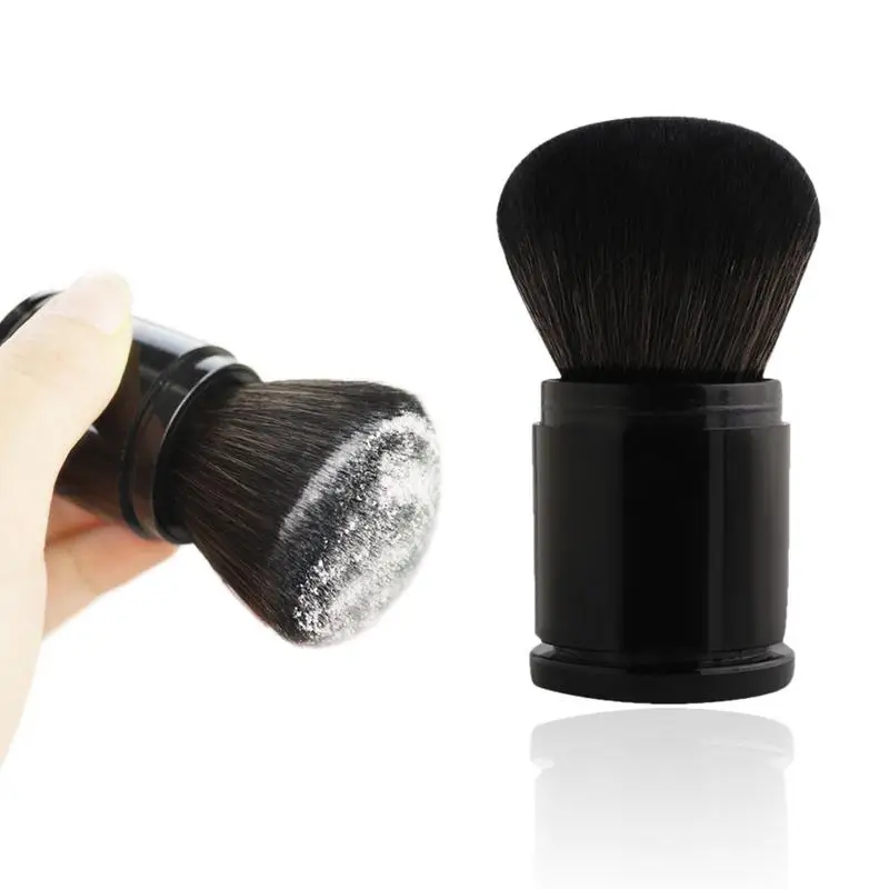 

1pcs Retractable Portable Makeup Brush Expansion Black Synthetic Hair Brush Foundation Power Blush Face Make Up Brushes