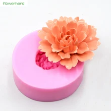3D пион силиконовая форма из жидкого цветка Форма для торта фондан инструменты для украшения торта ручной работы ароматизатор мыло форма пищевой материал