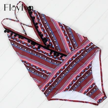 Floylyn Цельный купальник для женщин, боди с принтом, купальный костюм Maillot De Bain Femme, пляжная одежда, купальный костюм Монокини