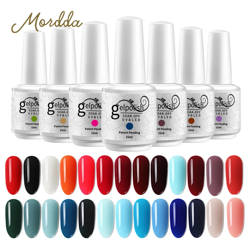 

MORDDA Gel Nail Polish For Nail Art Permanent Nail Polish For Manicure UV Gel Polish Varnish Hybrid Nail Primer Top Base Coat
