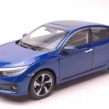 1:18 литья под давлением модель для Honda Civic MK10 синий Седан сплав игрушечный автомобиль миниатюрная коллекция подарки