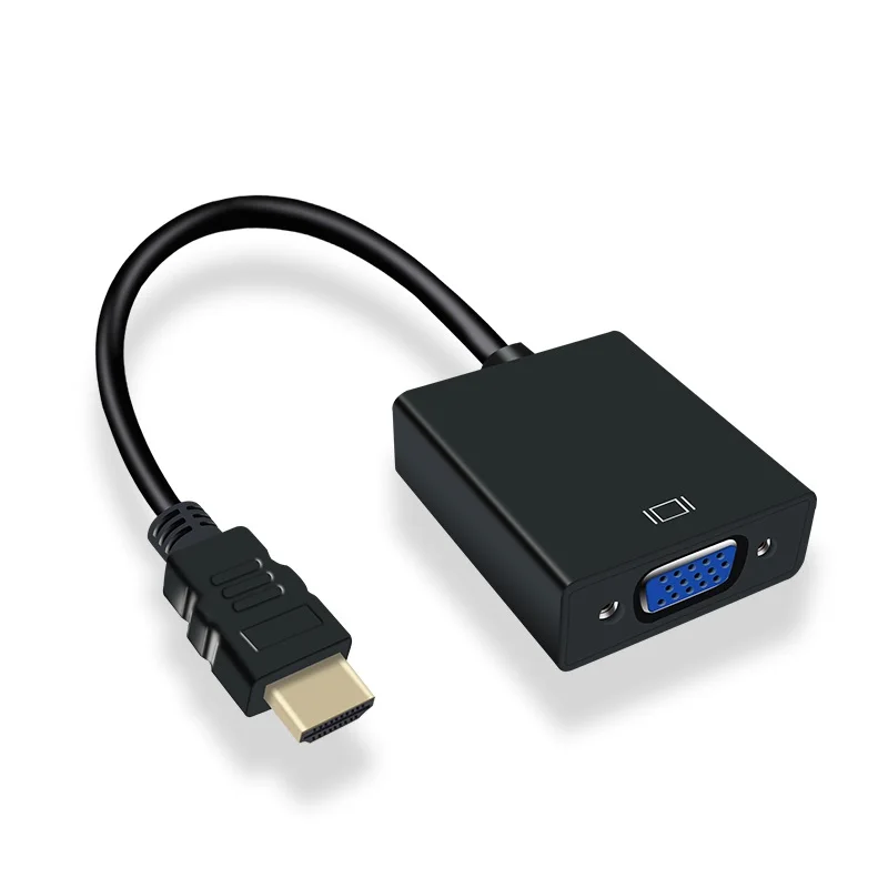 HDMI TO VGA Cables With Audio Cable Gold Plated High Speed 1080P HDMI