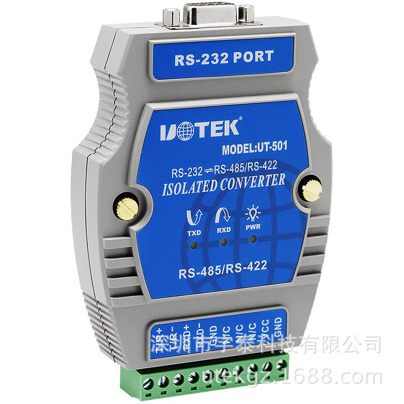 

UT-501 Passive RS232 to RS422/485 Serial Converter Industrial Lightning Protection Optical Isolation UT-501