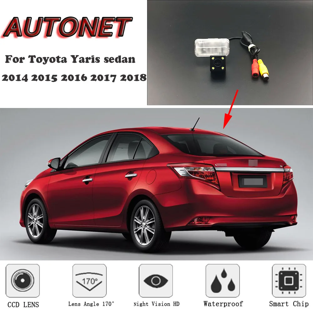 AUTONET резервная камера заднего вида для Toyota Yaris sedan ночное видение/камера номерного знака/камера парковки