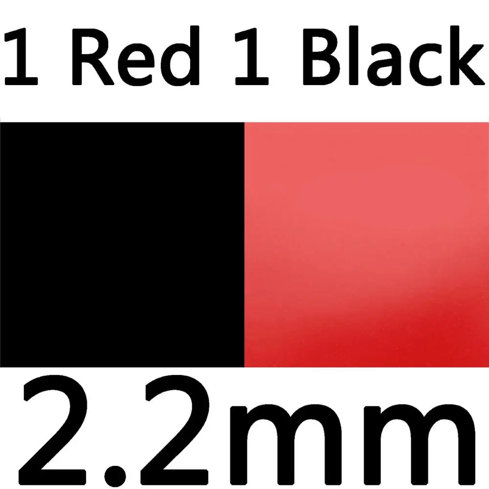 2x 999T-1 высокая вязкость отделенные пипсы-в настольный теннис пинг понг Резина с губкой - Цвет: 1 red 1 black 2.2mm