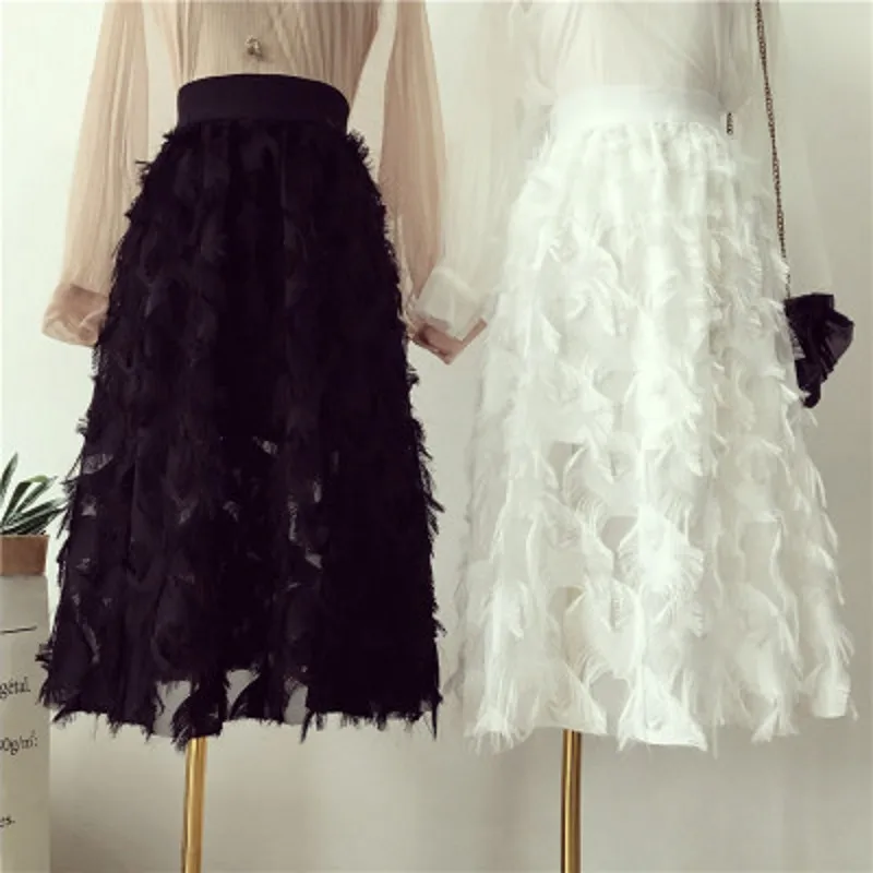 New Skirt Tulle Ball Gown Tutu Women Casual Mid-calf 70CM skirts Women 8SK006