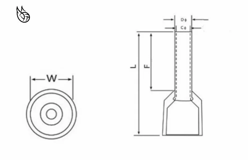 100 шт. E1508 изоляционные трубки терминал 1.5MM2 16AWG кабель провода разъем изоляционный