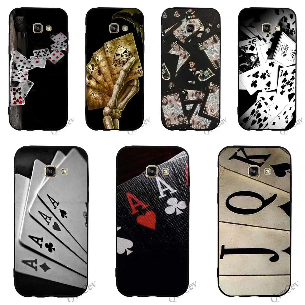

Slim Poker Play Cards Game Phone Cover for Samsung S7 Case A3 A6 A5 S6 Edge Galaxy S8 S9 Plus Note 8 9 Backshell
