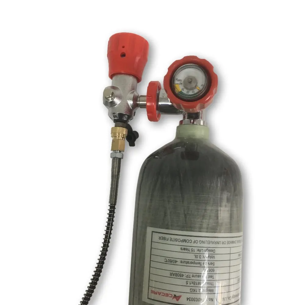 AC103101 Pcp Carbon Fiber Cylinder 3LCE 30Mpa 4500Psi Pcp Air Rifle Paintball Air Gun With Valve And Filling Station Acecare