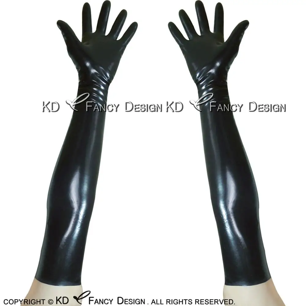 BlackSexyArmLengthLatexGlovesLongRubberMittensST0014.jpg