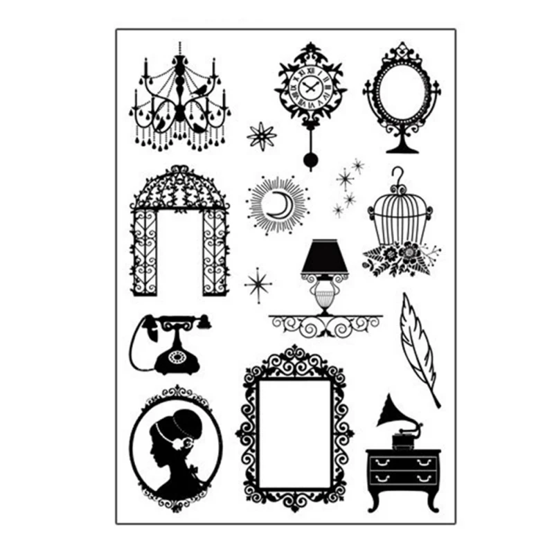 

Clear Scrapbooking Silicone Stamp Seal Transparent Photo Album Decorative Clear Stamp Sheets DIY Decoration