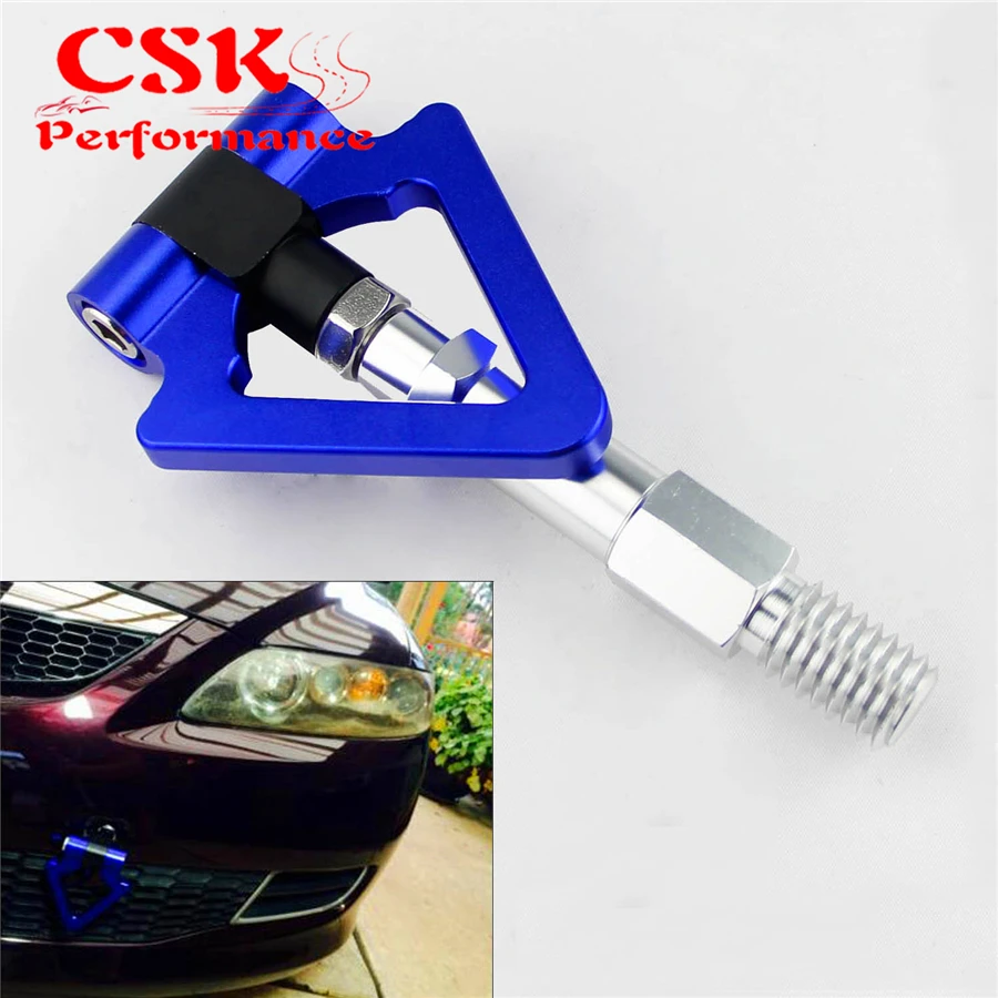 Aluminum Tow Hook Towing Hook Ring For Audi A4 A4L 1.8T 2.0T 09 15 Blue