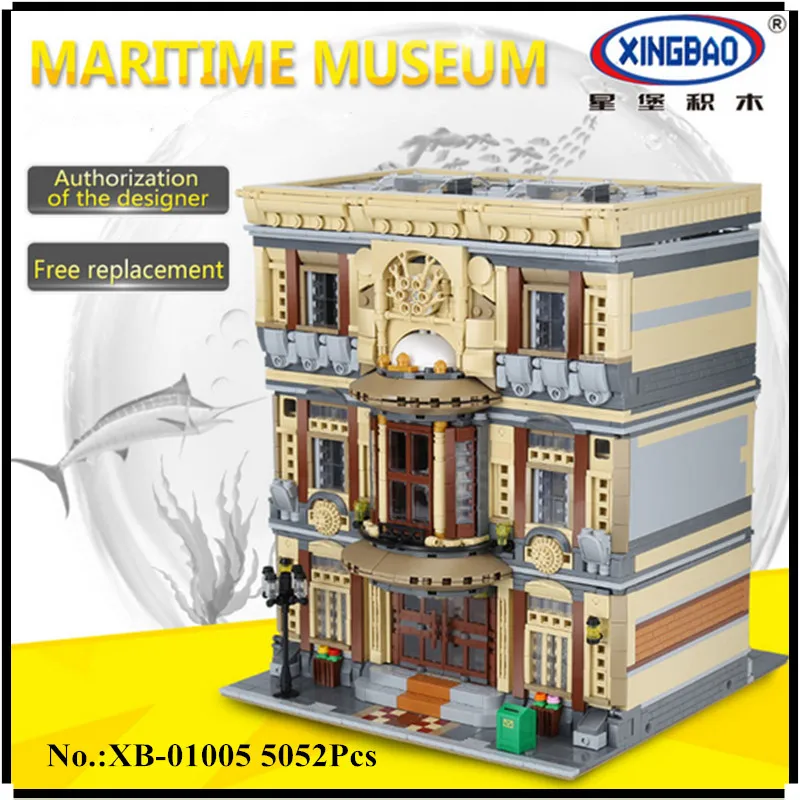

IN STOCK XINGBAO 01005 5052Pcs Genuine Creative MOC City Series The Maritime Museum Set Building Blocks Bricks Toys Model