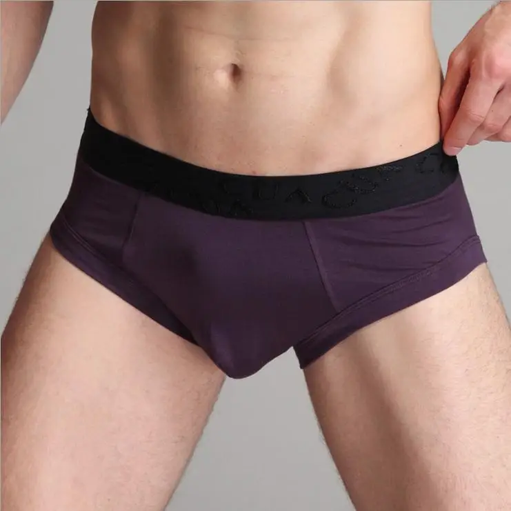 2pcs/lot Plain Blank Men Briefs Underwear Sexy Modal Stretchy Men