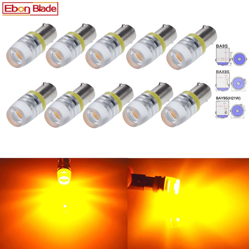 Details about / 2x BA9S T4W T11 Amber Yellow Orange BUS Car Truck LED Side Marker Light Bulb 24V