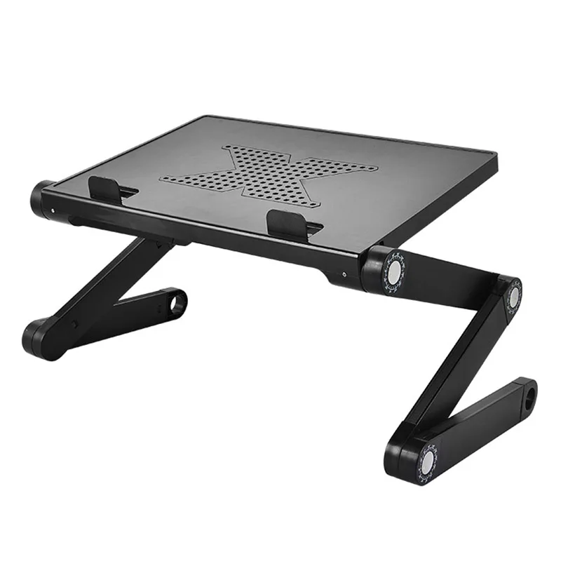 Black Adjustable Laptop Desk Computer Table Stand Tray For Sofa Bed Portable Foldable Laptop Table Cooling For Office Home