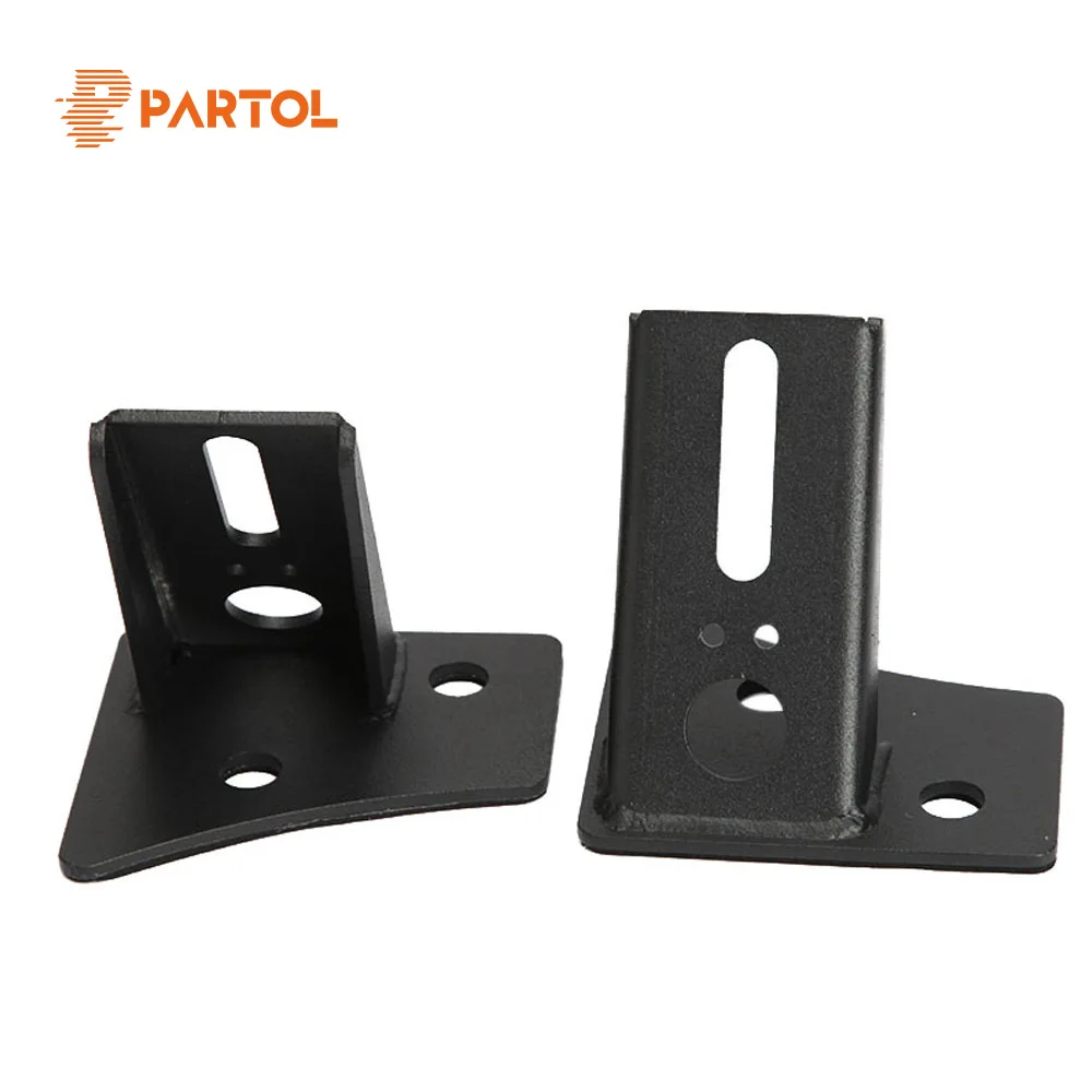 Partol 2 PCS Black Steel Car Lower Windshield Light Mounts Brackets