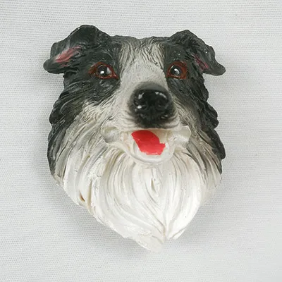 

Alaska Bo Samoye Golden Bear huskies dog dog's head Magnet Cute iron mural boutique small gifts model Statuette Animal crafts