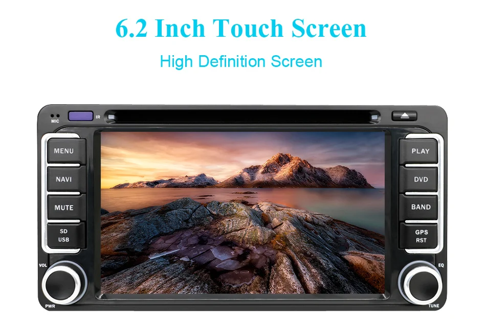 Perfect Eunavi 2 din Car DVD Radio Player GPS for Toyota Hilux yaris VIOS Camry Corolla Prado RAV4 Prado 2003 2004 2005 2006 2007 2008 12