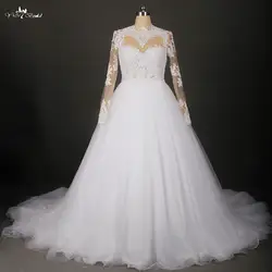 Rsw809 Sheer See Through корсет Кружево узор пышное свадебное платье из фатина бальное платье