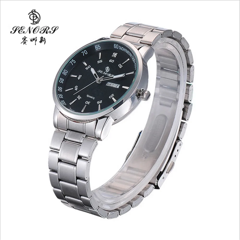 

Simnple Cheap Silver Men Quartz Watch Week Auto Date Sheet Stainless Steel Band Male Watch Causual Senors Brands