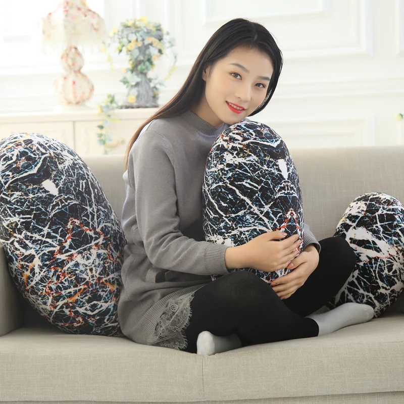 

33-65cm Creative simulation stone cushion plush toys funny pillow wholesale stone pebble cloth toys