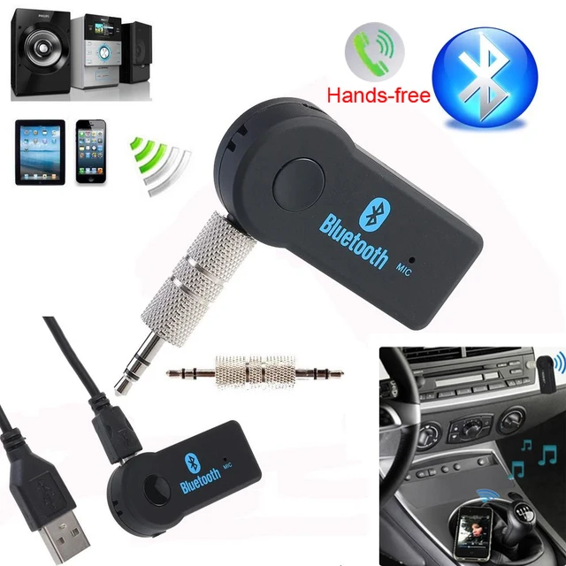Portable Car A2DP Wireless Bluetooth AUX Audio Music Receiver Adapter