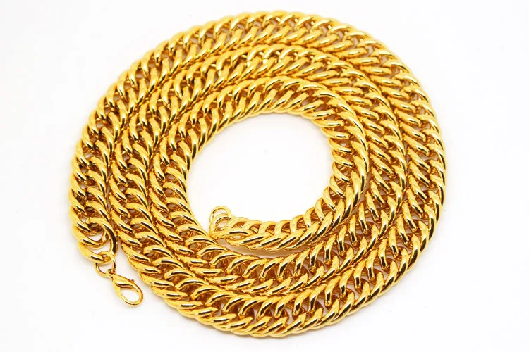Cuban Curb Link Chain 24k-gold-plated 