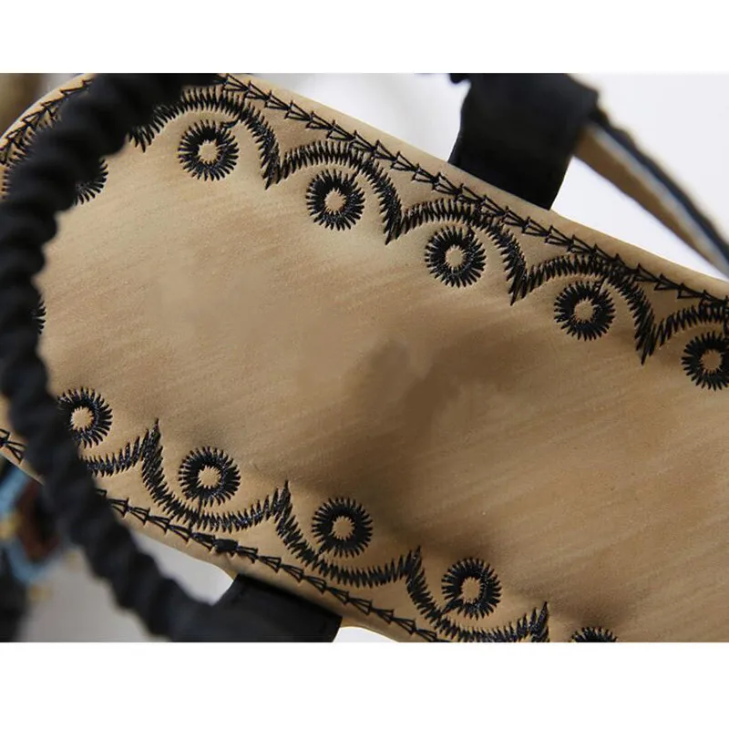 BEYARNE/; женские босоножки с бусинами в богемном стиле; удобная обувь с ремешками на ремешках; пляжная обувь на плоской подошве с эластичным ремешком сзади в богемном стиле