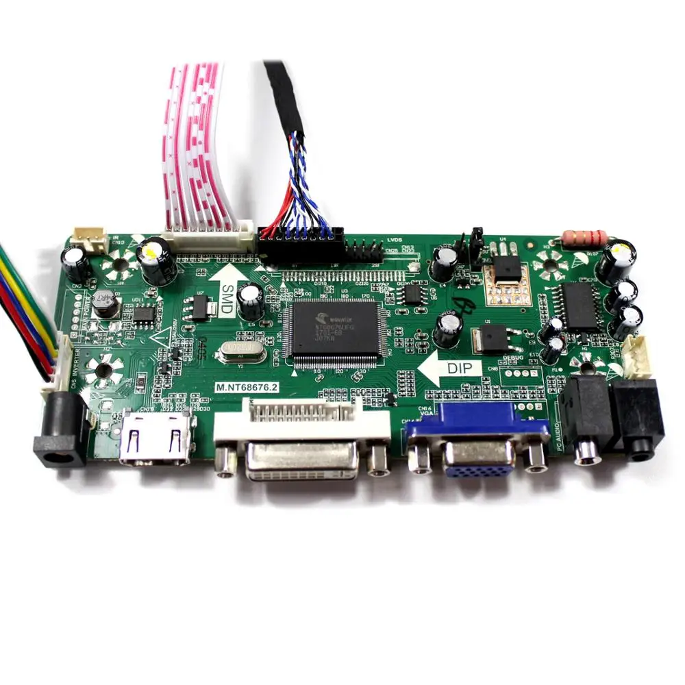 HDMI VGA DVI input LCD Controller Board Work For 18.5inch 1366x768 LTM185AT04 M185BGE-L10 M185BGE-L22 LCD Panel