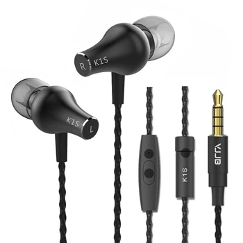 

VJJB K1 & K1S in-ear Industries Metal HiFi headset Retro craft stereo Earphones Bass ecouteur auriculares K1S with mic