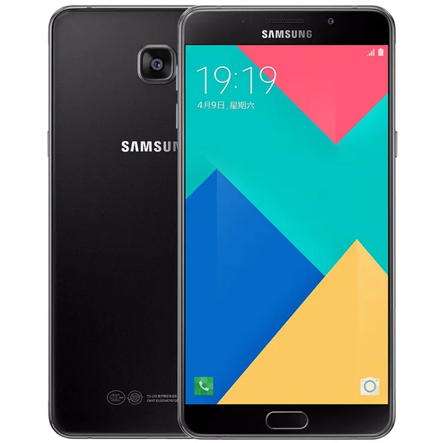 Оригинальные samsung Galaxy A9100 6,0 дюймов 4 GB Оперативная память 32 ГБ Оперативная память 4G LTE 16.0MP Octa Core 5000 Max две sim карты NFC OTG телефона - Цвет: Черный