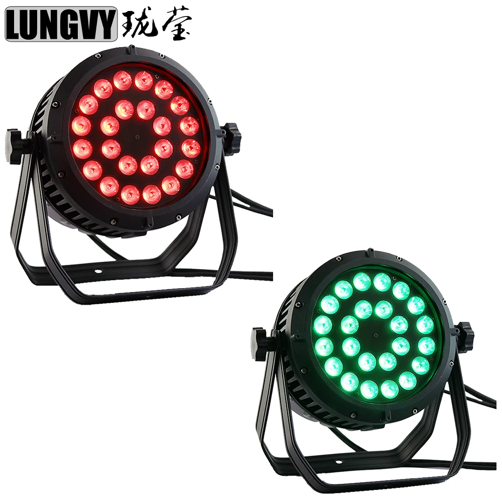

Free Shipping 2pcs/Lot IP65 Outdoor 24x18w High Power RGBWA UV 6IN1 Led Waterproof Par Light For Stage Night Club Disco Bar