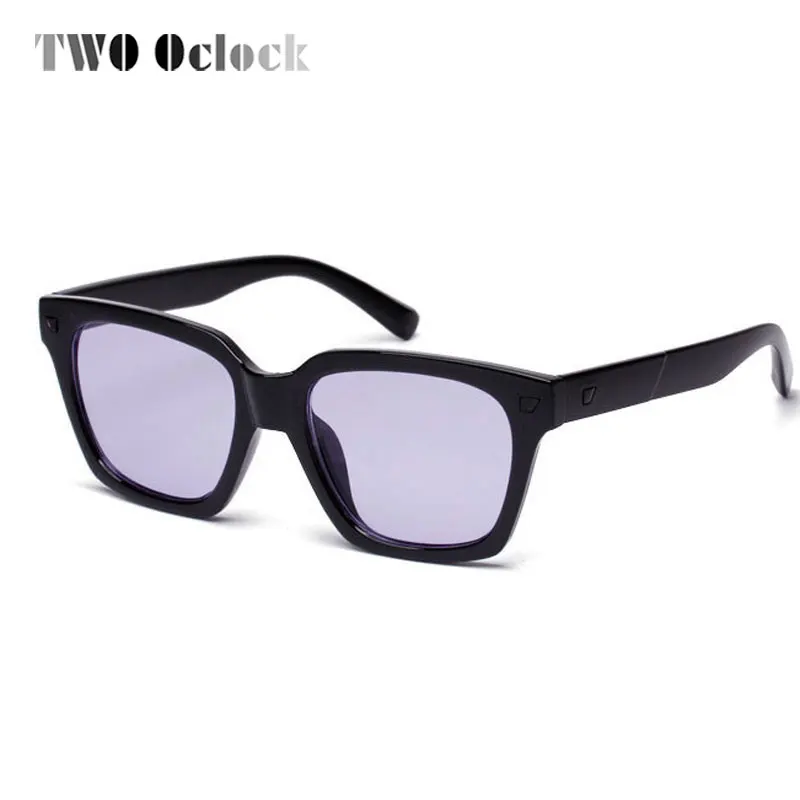 Два оклока винтажные Ретро Женские квадратные оправы Солнцезащитные очки плоские цветные линзы прозрачные солнцезащитные очки уличные очки синие Oculos 1933