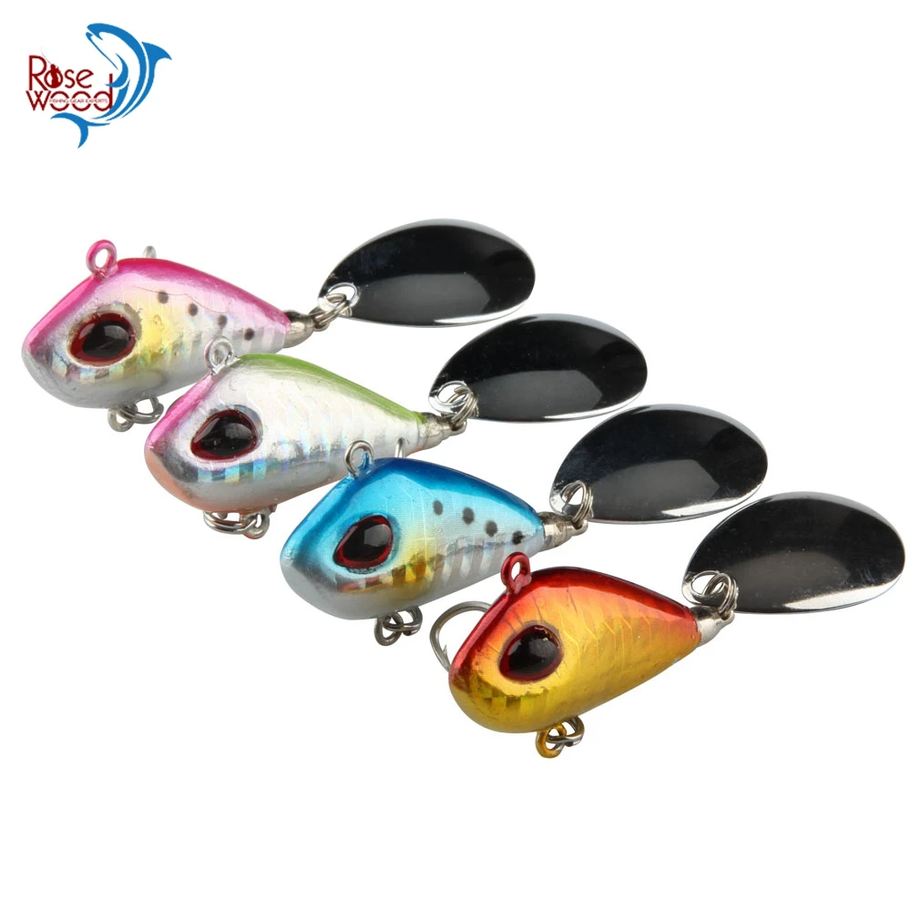 

RoseWood Quality 5PCS Metal Vibrating Crankbait Spoon Lure 3d Eyes Artificial Bait 10g 25g 4 Colors Fishing Tackle