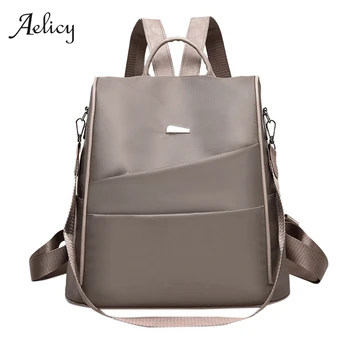 

Aelicy Nylon Backpack Female 2019 Top Women Travel Satchel Women Shoulder Bag anti-theft Backpack For Ladies Bolso Femenino 606
