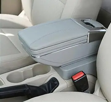 car-styling For Hyundai Solaris Verna 2010- armrest box central Store content box cup holder ashtray interior accessories - Название цвета: Gray