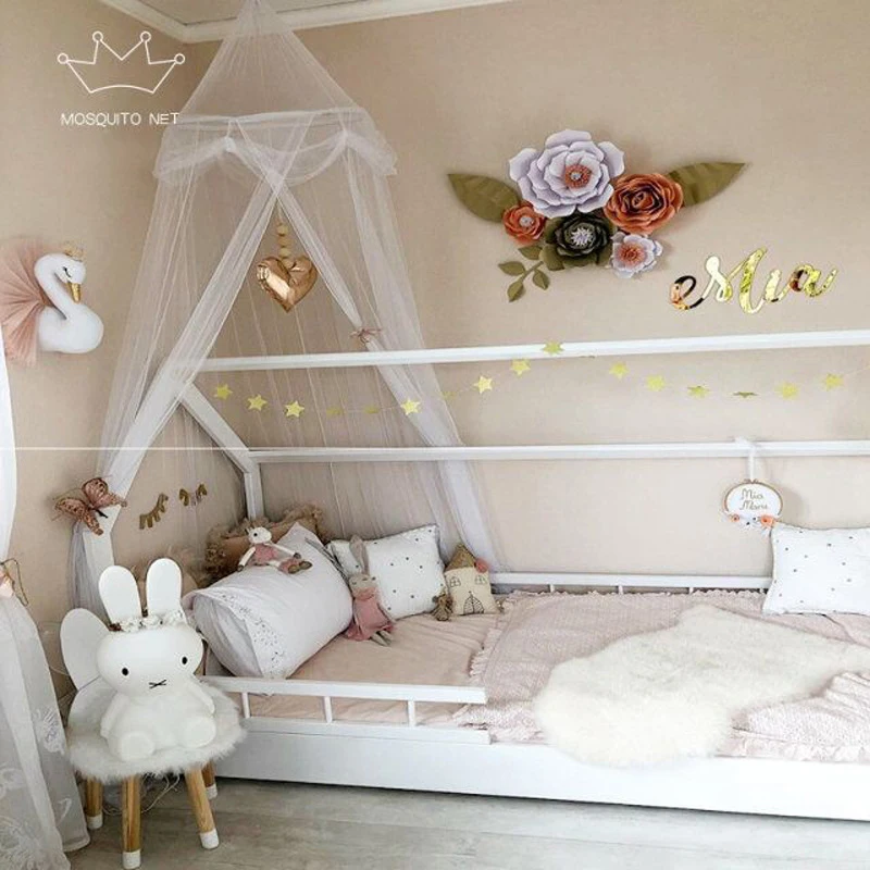 

Romantic Printed Round Baby Mosquito Net Hung Dome Mosquito Netting Bed Canopy For Kids Bedroom Nursery Decoration Supplies