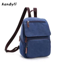 Вымытый холст мужской рюкзак повседневный женский рюкзак портативный маленький рюкзак