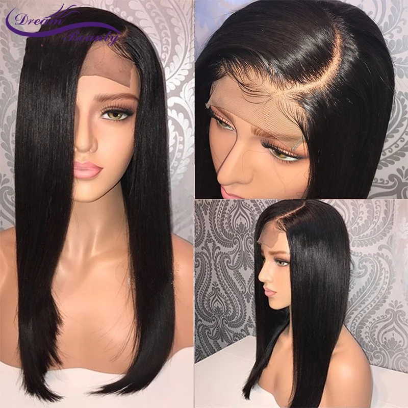 

Straight Hair Lace Front Human Hair Wigs With Baby Hair Deep Parting 13x6 Remy Hair Lace Front Wig Pre Plucked Dream Beauty