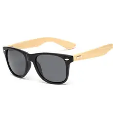 Gafas de sol de bambú, gafas de las mujeres de los hombres de gafas de sol gafas Vintage pierna de madera gafas de moda de diseño de marca de gafas de sol hombre mujer