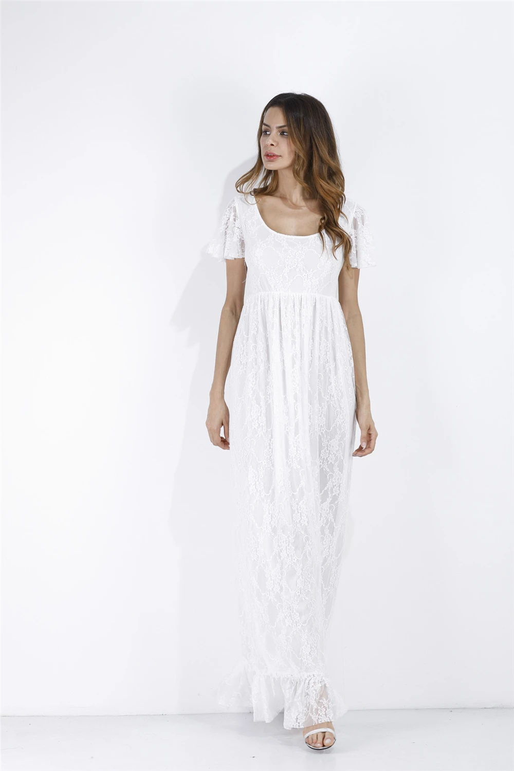 2018 Plus Size Maternity Dresses For Photo Shoot Fashion Lace Maxi Maternity Gown Dress Women Pregnancy Clothes Photography Prop (24)