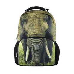 Модный 3d животные головы тигра рюкзаки мужская рюкзак зоопарк сова динозавров панда bagpack детей школьные сумки для подростков
