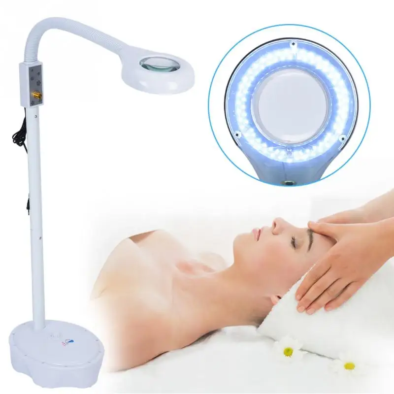 Facial Massager Magnifying LED Floor Lamp with Stand Flexible