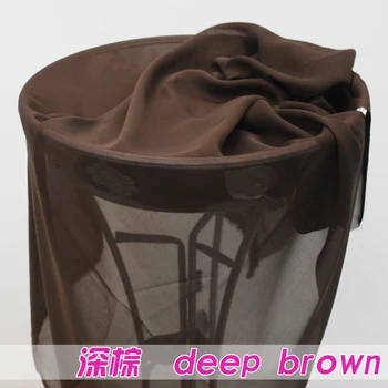 

Deep Brown Chiffon Fabric Sheer Bridal Wedding Dress Lining Fabric Skirt 60" Wide 5 Yards Per lot Free Shipping