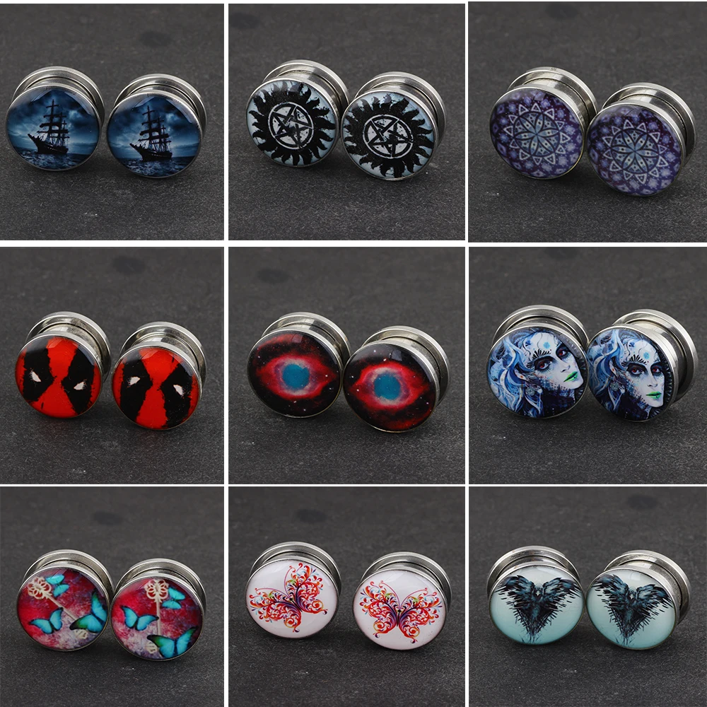 

TIANCIFBYJS Earrings Tunnel 00g 2g 0g Surgical Stainless Steel Expander Stretcher Body Piercing Jewelry Ear Gauges Tunnels Plugs